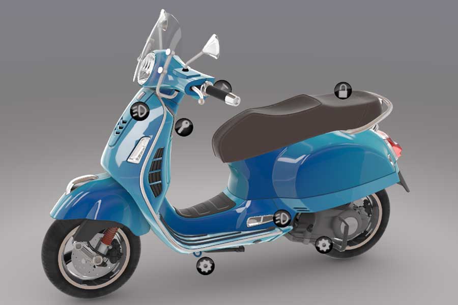 Scooter animated web
